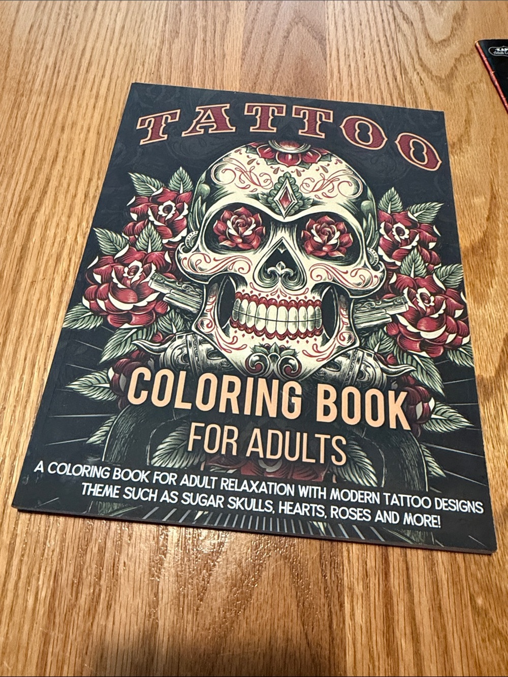 NWT Tattoo Coloring Book for Adults — Red and Black